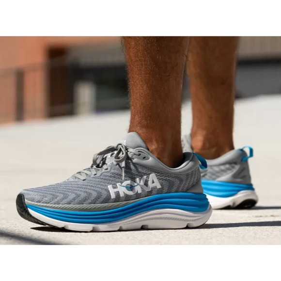 Hoka One One Other - Hoka One One Gaviota 5 Gray Blue Walking Running Shoes Men's Size 15 D Sneakers